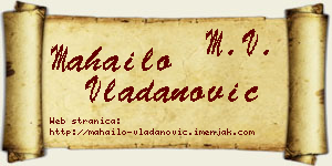 Mahailo Vladanović vizit kartica